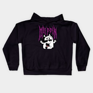 muffin funny death metal Kids Hoodie